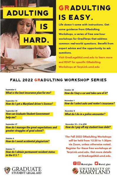 schedule of fall 2022 workshops